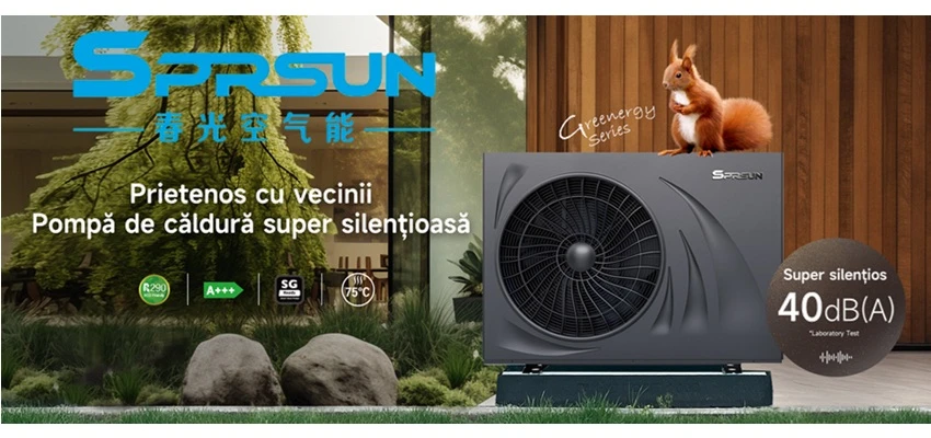 Pompă de căldură aer-apă SPRSUN R290