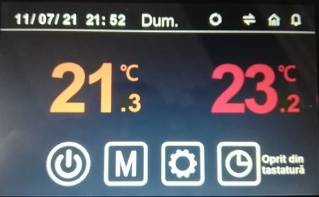 Controller tactil pompă de căldură aer-apă SPRSUN R290